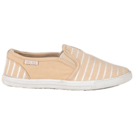 Balada Beige Slipons med striber