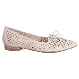 Goodin Elegante åbent ballerinaer beige