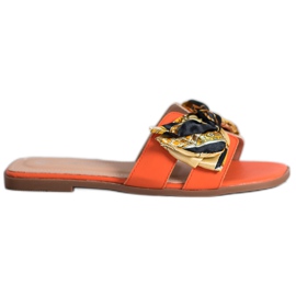 SHELOVET Elegante hjemmesko orange