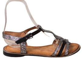Small Swan Elegante sandaler sort grå