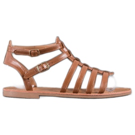 SHELOVET Brune romerske sandaler