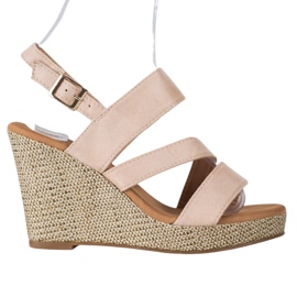 Small Swan Beige kile sandaler