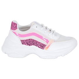 Marquiz Sneakers med neonindsatser hvid flerfarvet