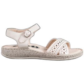 SHELOVET Lette sandaler på platformen beige