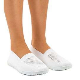 Hvide GF-HJS13-5 lycra slip-on sneakers