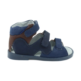 Mazurek 291 høje forebyggende sandaler, marineblå og brun