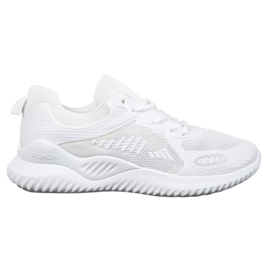 SHELOVET Sneakers med mesh hvid
