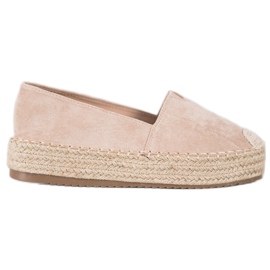 SHELOVET Espadrilles på platformen brun