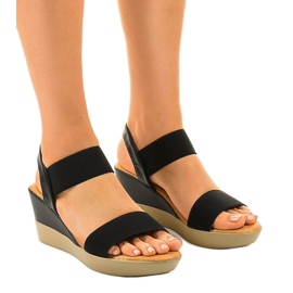 Sorte kile sandaler 9R170