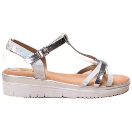 Small Swan Sandaler med Holo -effekt grå