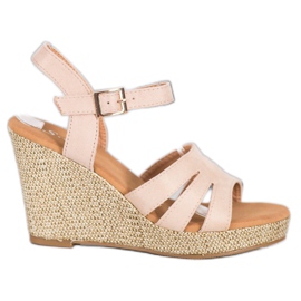 Small Swan Klassiske sandaler lavet af økolæder beige