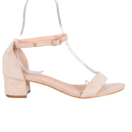 Small Swan Sandaler med lav hæl brun