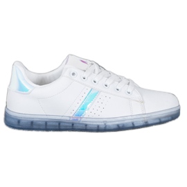 SHELOVET Sneakers med gennemsigtig sål hvid