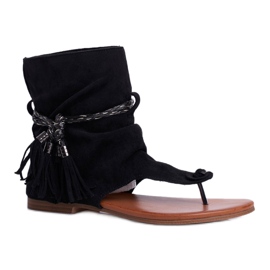 SEA Kvinders sandaler Klip-klapper Med et skaft Sort SL1011 Madrit