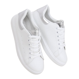 Hvide kvinders sneakers LA85P sølv