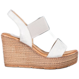 Sea Elves Sandaler med kilehæl beige hvid