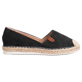 SHELOVET Klassiske Espadriller sort