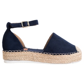 SHELOVET Åbent Espadrilles blå