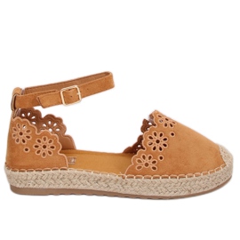 Espadrilles åbent kamel JH119 Camel brun