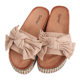 Højsålede hjemmesko beige CK137P Beige