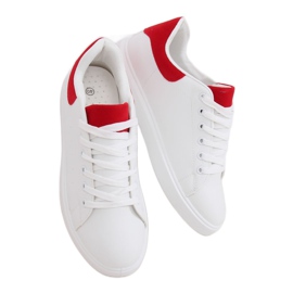 Hvide kvinders sneakers LA85P Rød
