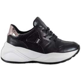 Weide Lys sorte sneakers