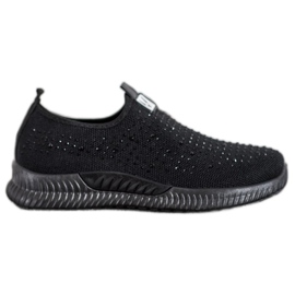 SHELOVET Slipons med krystaller sort