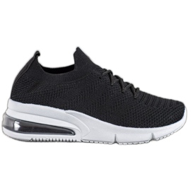 SHELOVET Tekstil sorte sneakers