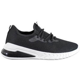 SHELOVET Tekstil sneakers sort