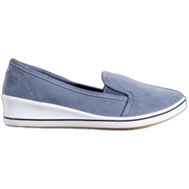 SHELOVET Suede Slipons blå
