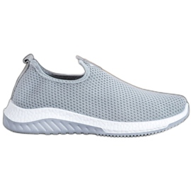 Renda Openwork Slipons på platformen grå