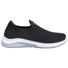 Renda Openwork Slipons på platformen sort