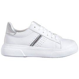 Renda Sneakers med sølvindsatser hvid