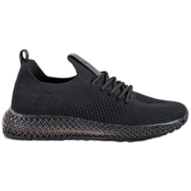 SHELOVET Sneakers med gennemsigtig sål sort