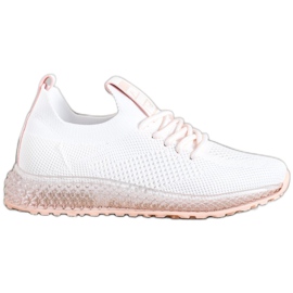 SHELOVET Sneakers med gennemsigtig sål hvid