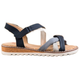 Kylie Sandaler med velcro marine blå blå