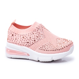 FRROCK Børns sportssko med cubic zirconia pink Linda lyserød