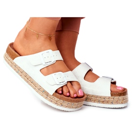 Kvinders hjemmesko Big Star White FF274665 hvid