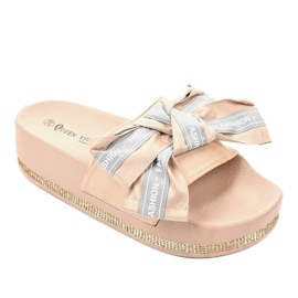 Beige casual mode hjemmesko 218-207