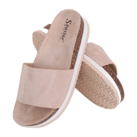 Beige tøfler til kvinder CK184P Beige