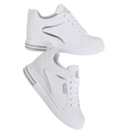 Hvide NB337 sølv kile sneakers