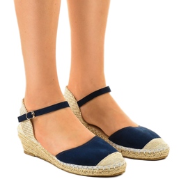 Marineblå espadriller 3M85-18 marine blå