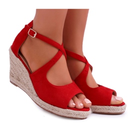 BUGO Kvinders sandaler på Espadrilles Red Margus rød
