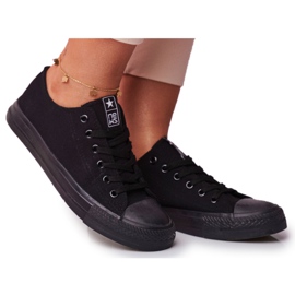 Dame Sneakers Lavt materiale Sort Ecoma