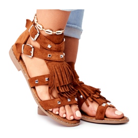Boho Camel Balms kvindersandaler brun