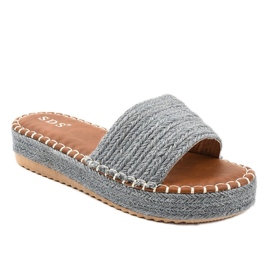 Blå espadrilletøfler 7970-PL grå