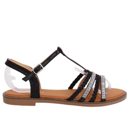 Sorte kvinders sandaler S060123 Sort