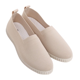 Beige beige sneakers til kvinder ZK118