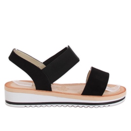 Sorte kvinders sandaler E008 Sort