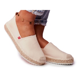 Kvinders Espadriller, flettet sål Beige Big Star FF274A500